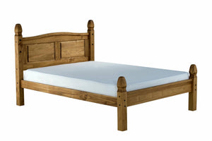 Corona - Low Foot End - Waxed Solid Pine Wooden Bed - Bickfords