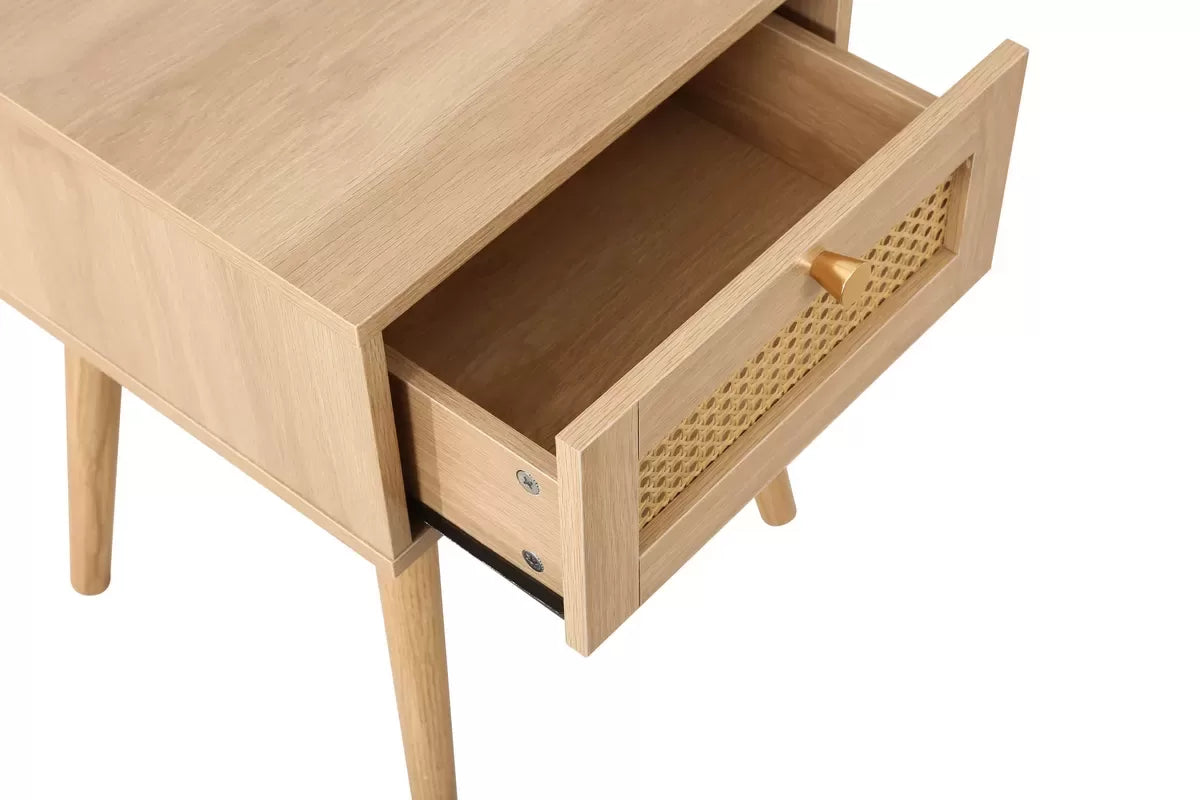 Croxley - 1 Drawer Rattan Bedside Table - Bickfords