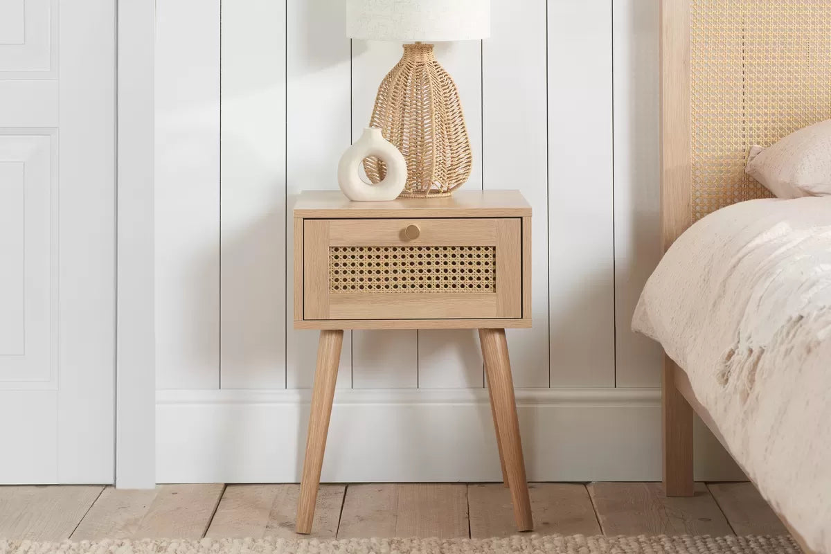 Croxley - 1 Drawer Rattan Bedside Table