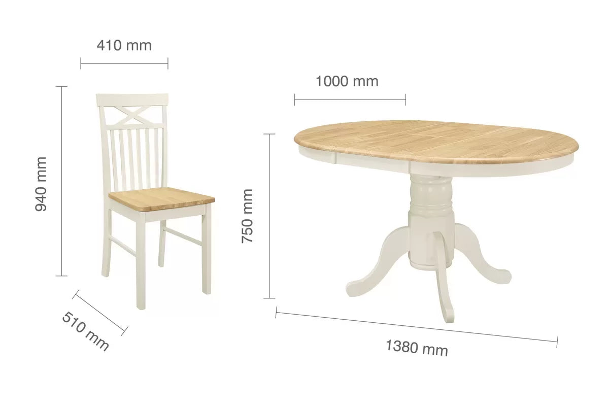 Chatsworth Round Extending Dining Table With 6 Chairs - Bickfords