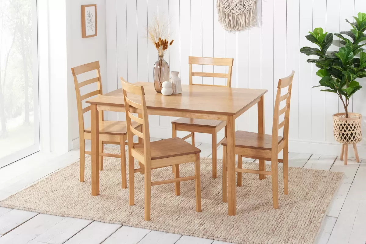 Cottesmore Rectangle Dining Table With 4 Upton Chairs - Bickfords