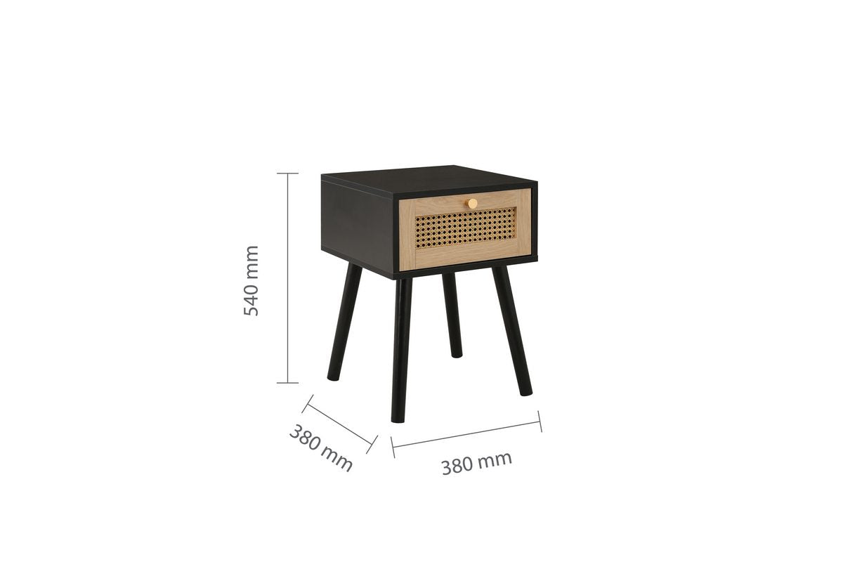 Croxley - 1 Drawer Rattan Bedside Table