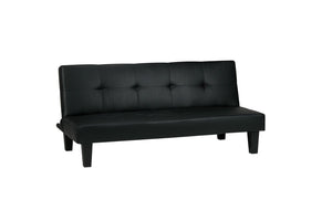 Franklin - Black Leather Sofa Bed - Guest Bed - Bickfords