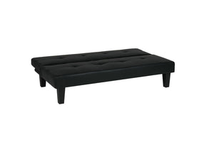 Franklin - Black Leather Sofa Bed - Guest Bed - Bickfords