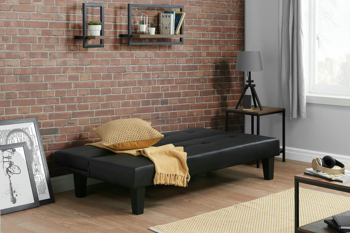 Franklin - Black Leather Sofa Bed - Guest Bed - Bickfords