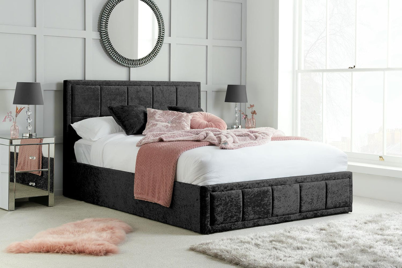 Hannover - Upholstered Fabric Ottoman Bed Frame - Bickfords