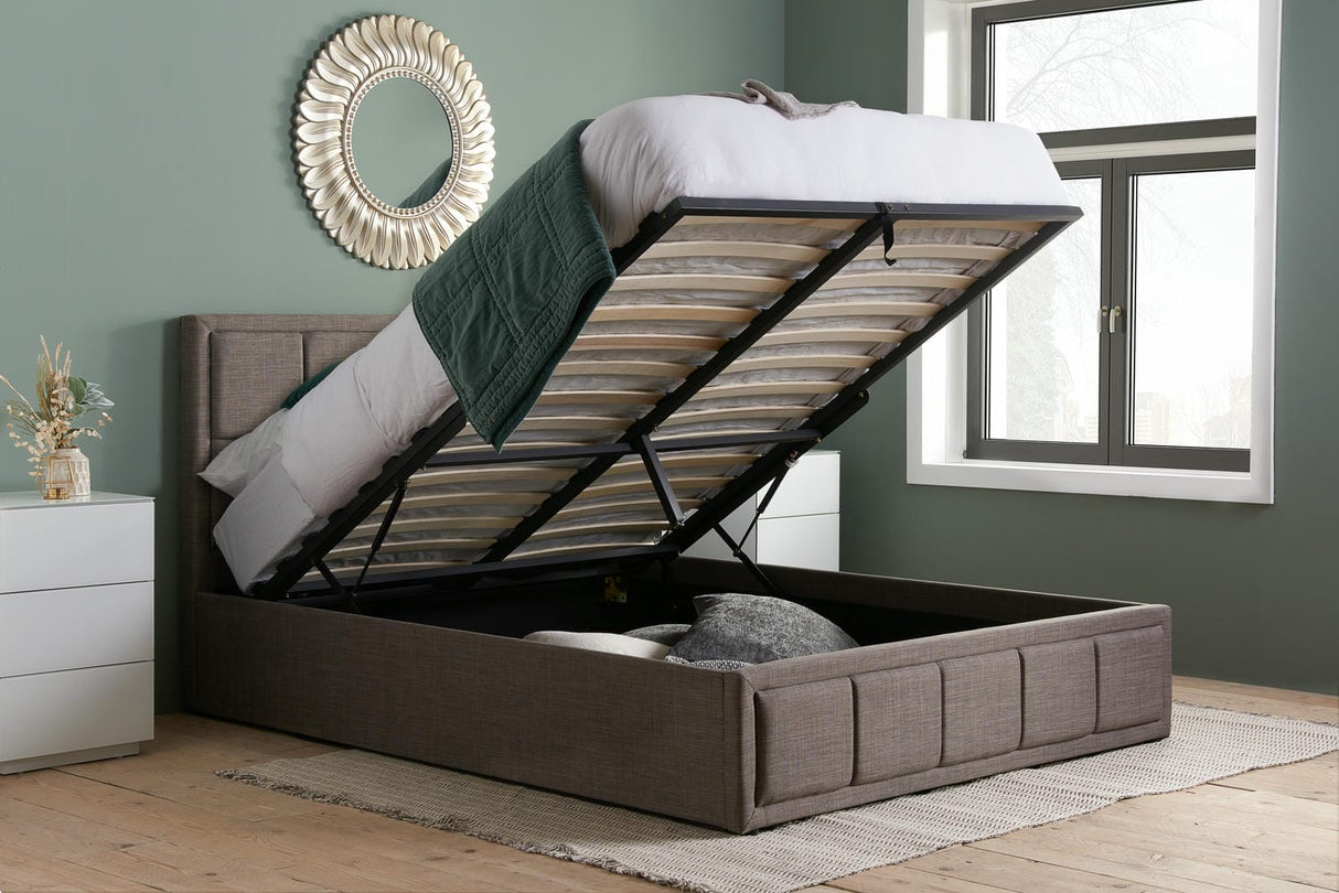 Hannover - Upholstered Fabric Ottoman Bed Frame - Bickfords