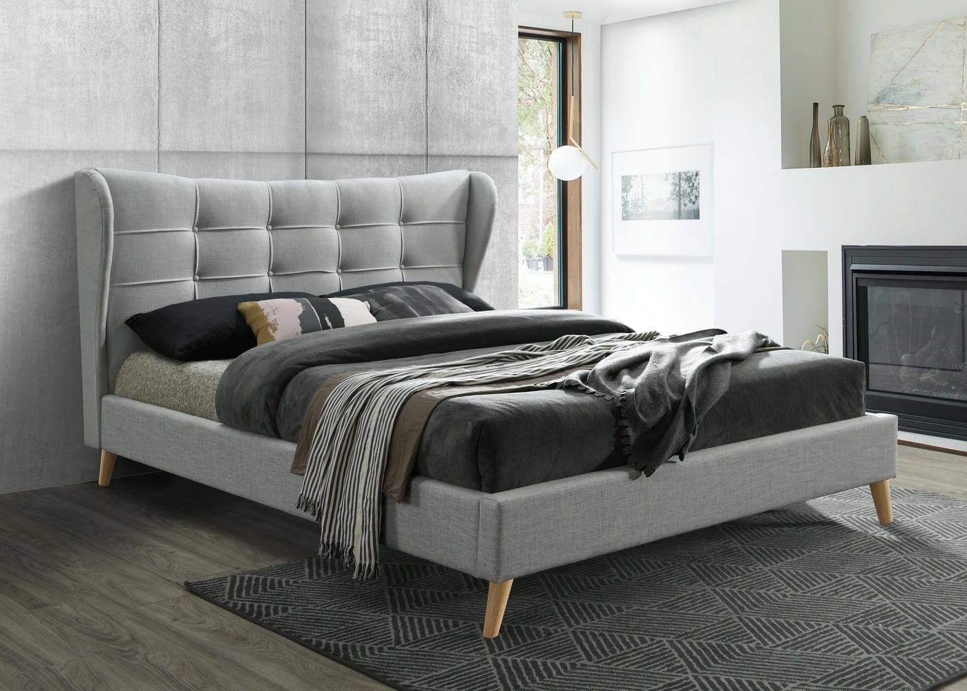 Harper - Upholstered Fabric Bed Frame - Bickfords