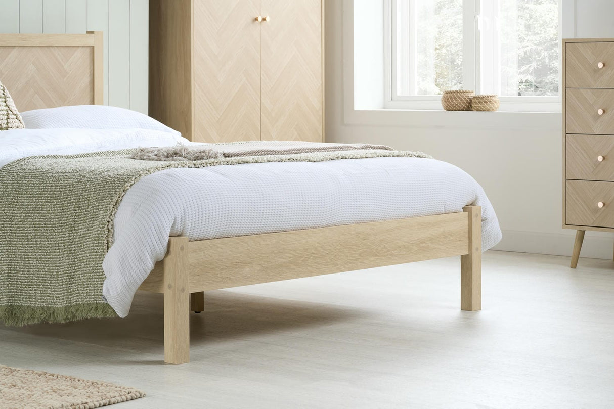 Herringford - Herringbone Wooden Bed Frame - Bickfords