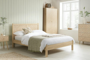 Herringford - Herringbone Wooden Bed Frame - Bickfords