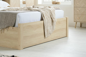 Herringford - Herringbone Wooden Ottoman Bed - Bickfords