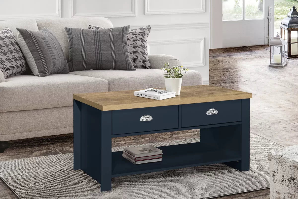 Highgate 2 Drawer Coffee Table - Bickfords