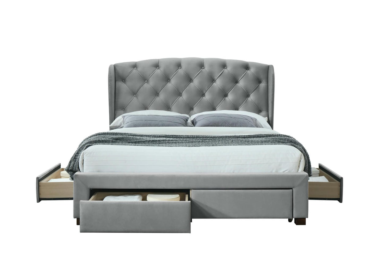 Hope - Upholstered Velvet Fabric Bed Frame - Bickfords