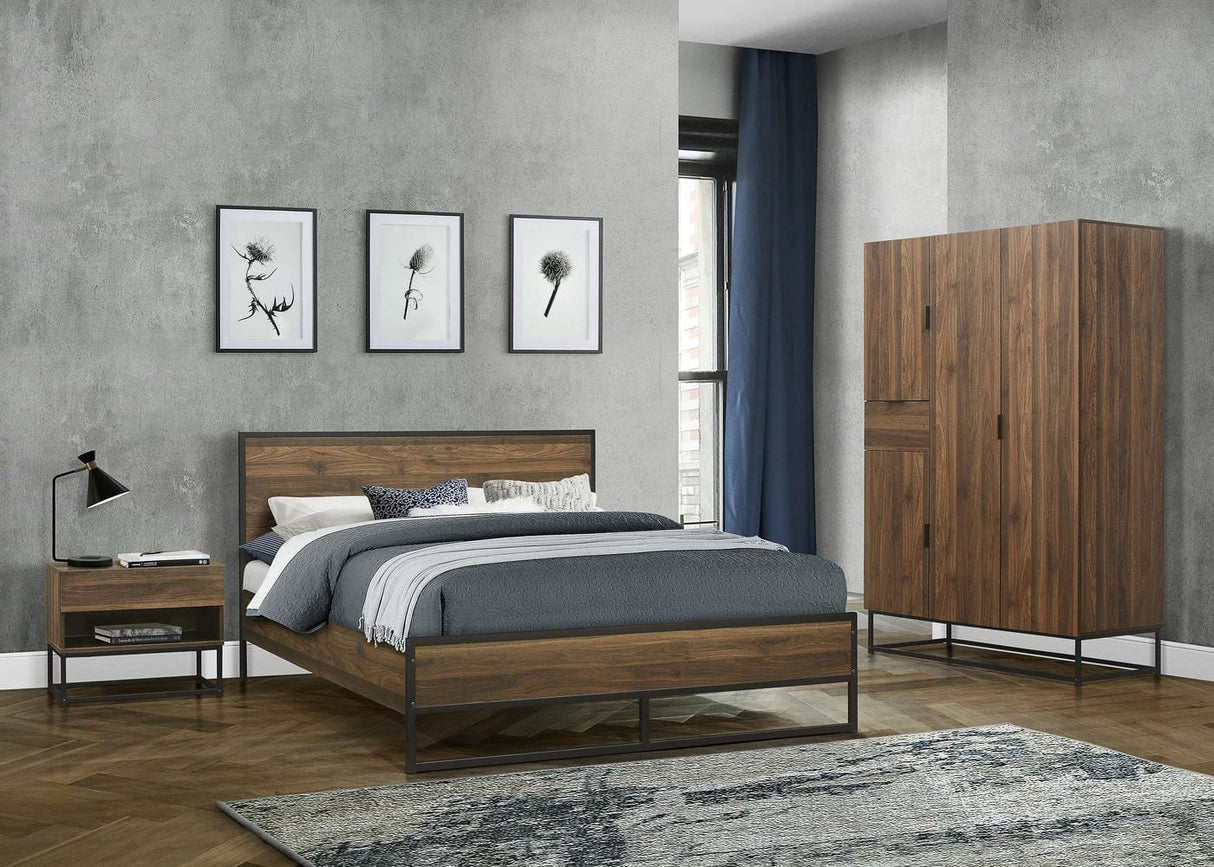 Houston - Walnut Wooden Bed Frame - Bickfords