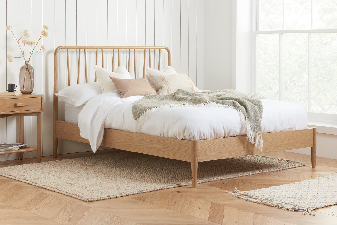 Jesper - Oak Wooden Bed Frame - Bickfords