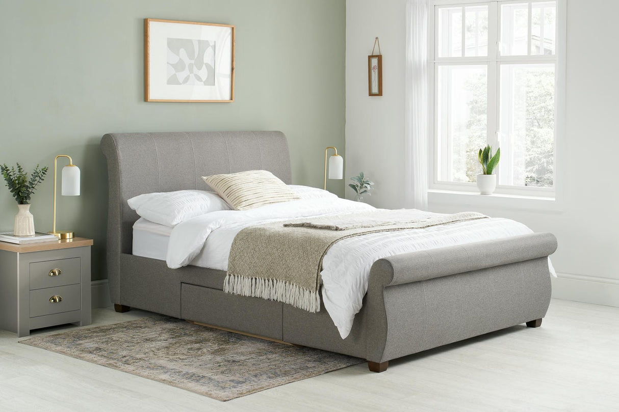 Lancaster - Upholstered Fabric Storage Bed - Bickfords