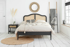 Leonie - Oak Rattan Bed Frame - Bickfords