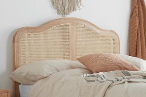 Leonie - Oak Rattan Bed Frame - Bickfords