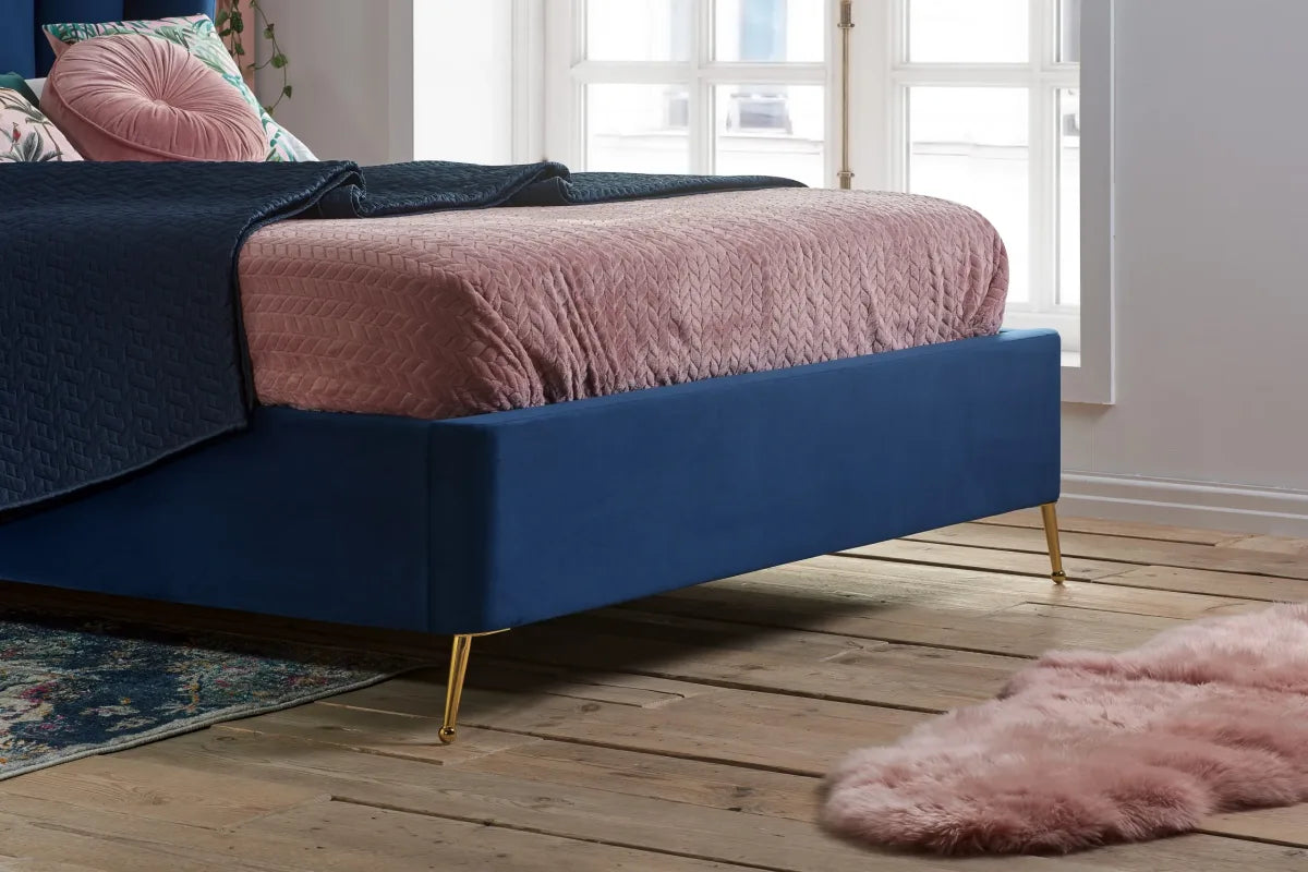 Lottie - Winged Fabric Ottoman Bed - Bickfords