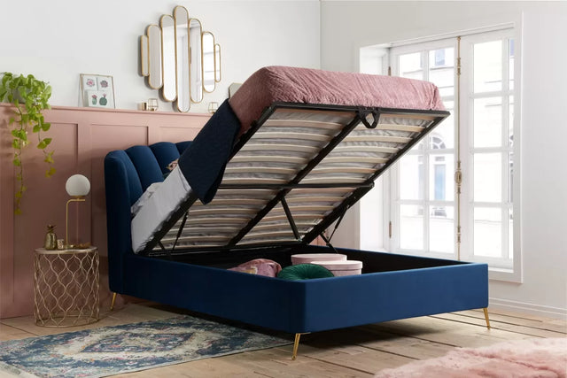 Lottie - Winged Fabric Ottoman Bed - Bickfords