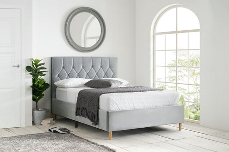 Loxley - Upholstered Buttoned Fabric Bed - Bickfords