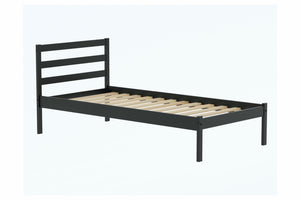 Luka - Black Wooden Bed Frame - Bickfords