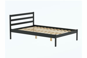 Luka - Black Wooden Bed Frame - Bickfords