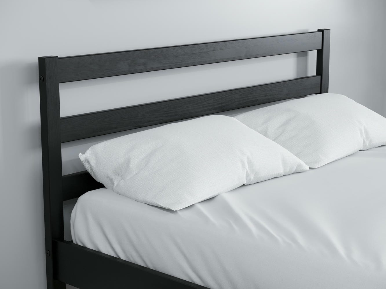 Luka - Black Wooden Bed Frame - Bickfords