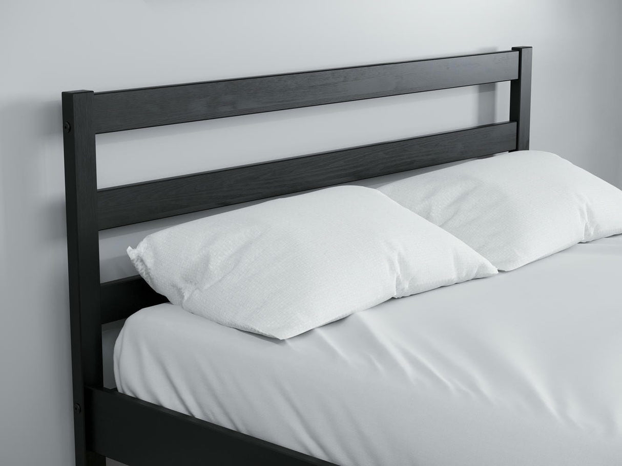 Luka - Black Wooden Bed Frame - Bickfords