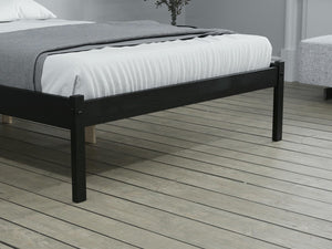 Luka - Black Wooden Bed Frame - Bickfords