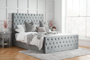 Marquis - Upholstered Buttoned Velvet Fabric Bed - Bickfords