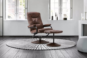 Memphis Swivel Chair and Footstool - Bickfords