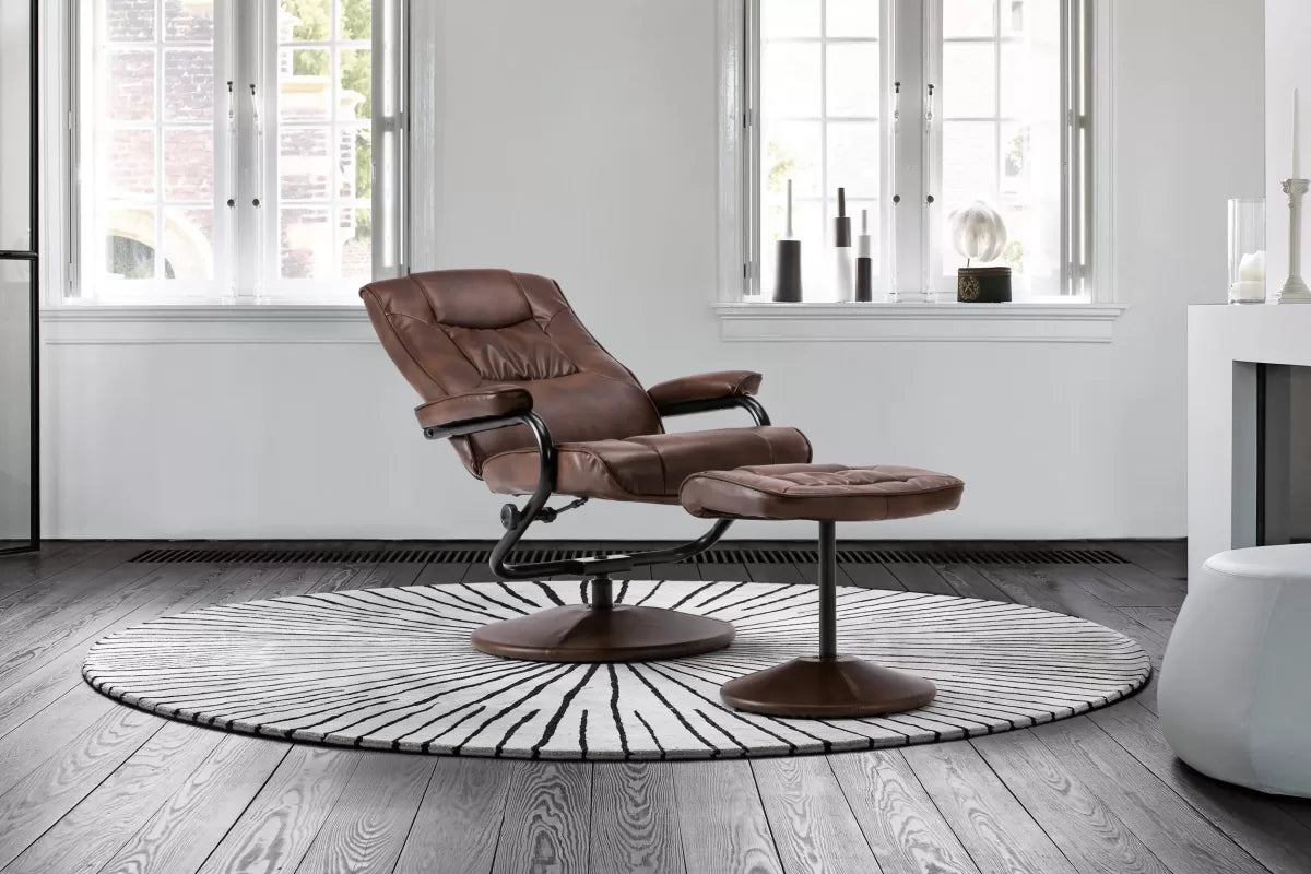 Memphis Swivel Chair and Footstool - Bickfords