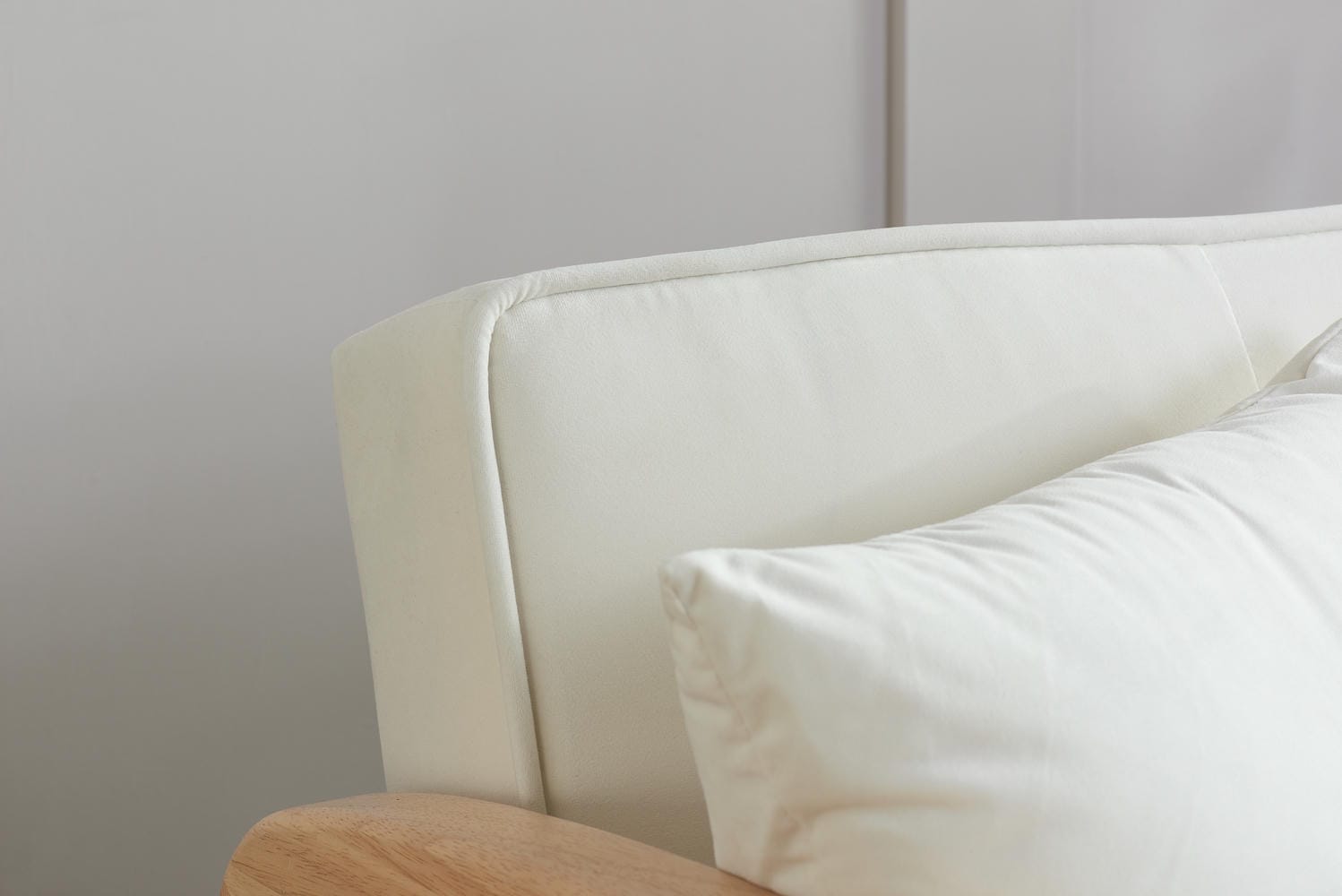 Mila  - White Fabric Rattan Sofa Bed - Bickfords