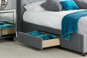 Marlow - Velvet Fabric Storage Bed Frame - Bickfords