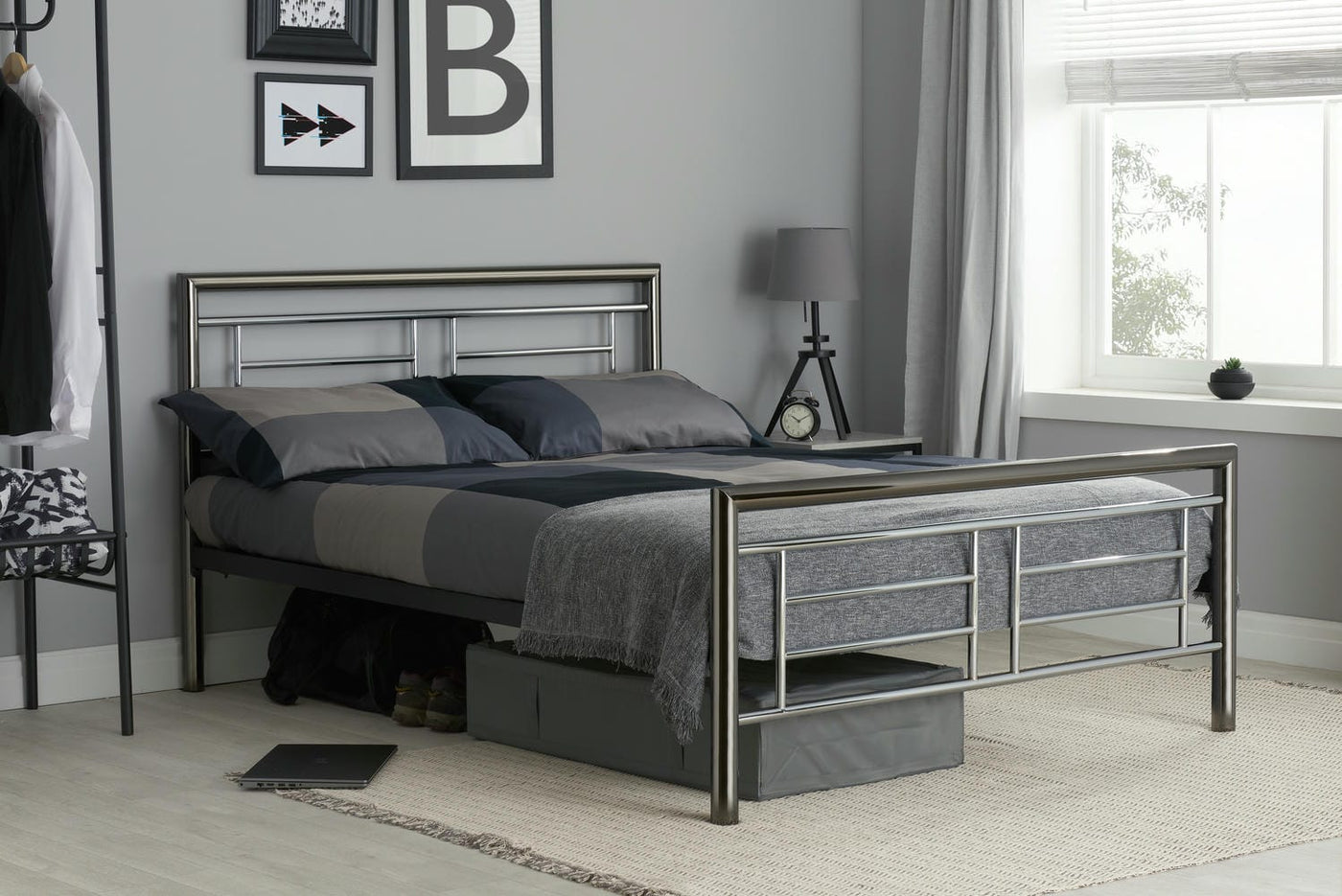 Montana - Nickel Metal Bed Frame - Bickfords