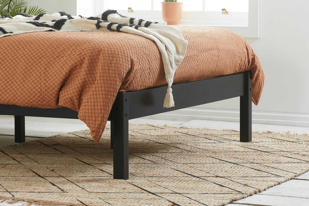 Nova - Black Wooden Shaker Bed Frame - Bickfords