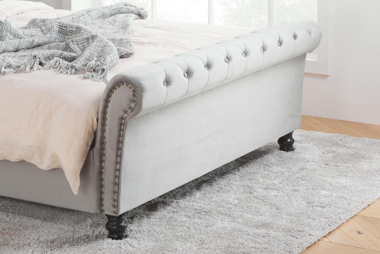 Opulence - Upholstered Studded Velvet Bed - Bickfords