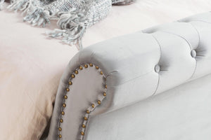 Opulence - Upholstered Studded Velvet Bed - Bickfords