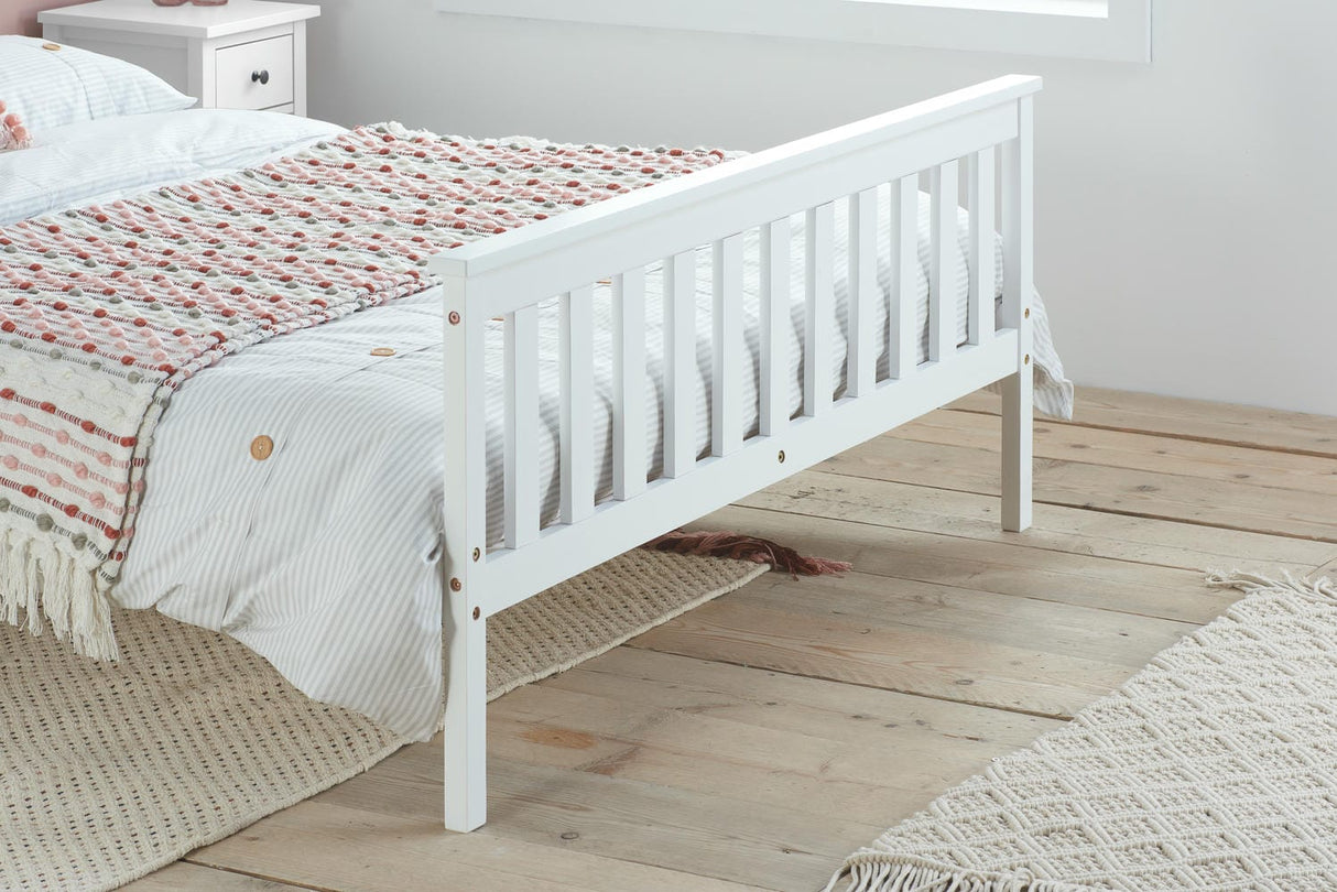 Oxford - White Pine Wooden Bed Frame - Bickfords