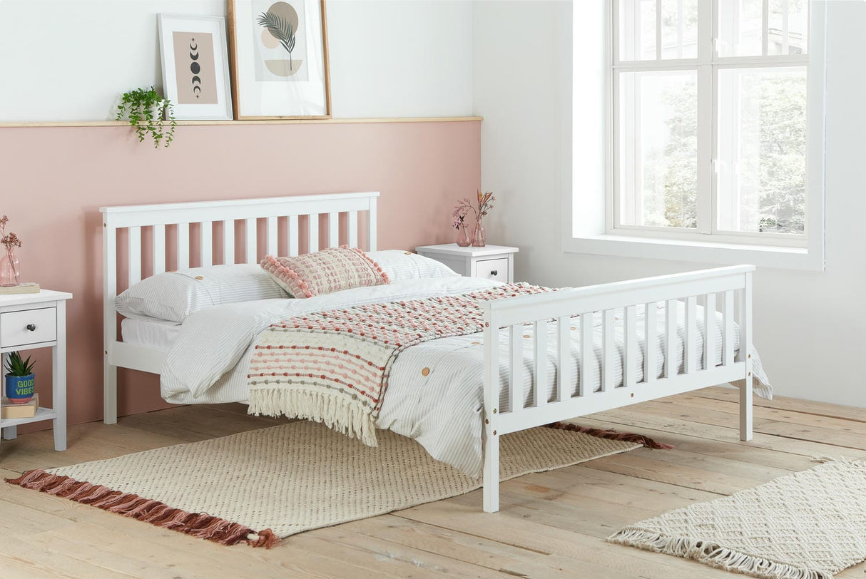 Oxford - White Pine Wooden Bed Frame - Bickfords