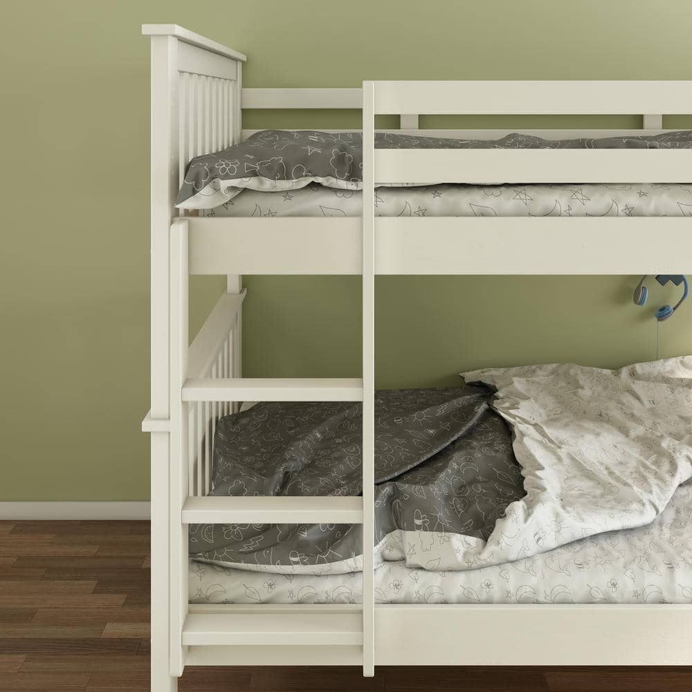 Oslo - White Quadruple Bunk Bed Frame - Bickfords