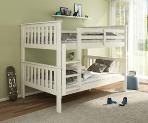 Oslo - White Quadruple Bunk Bed Frame - Bickfords