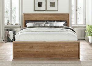 Stockwell - Rustic Oak Storage Bed Frame - Bickfords