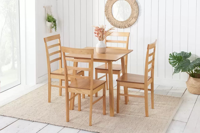 Stonesby Square Dining Table With 4 Upton Chairs - Bickfords