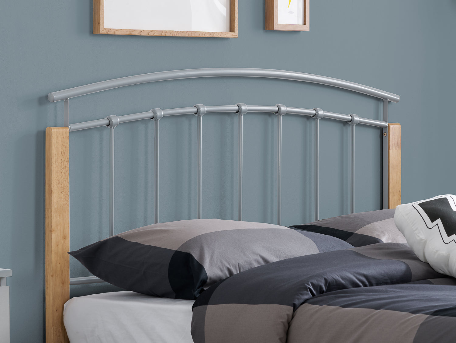 Tetras - Silver Metal Bed Frame - Bickfords
