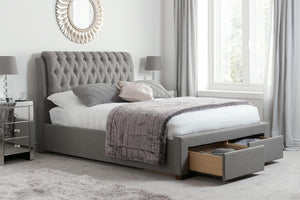 Valentino - Upholstered Fabric Storage Bed - Bickfords