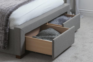 Valentino - Upholstered Fabric Storage Bed - Bickfords