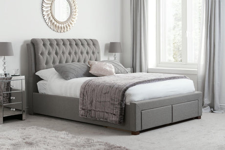 Valentino - Upholstered Fabric Storage Bed - Bickfords