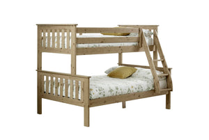 Carra -  Solid Pine Wooden Triple Sleeper Bed - Bickfords